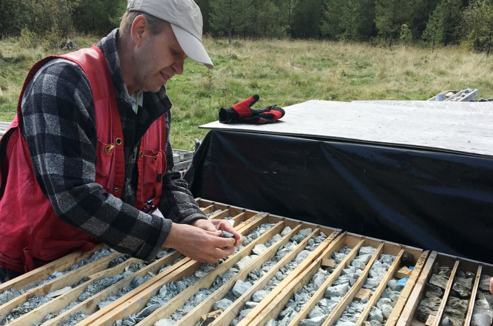 Rock samples from Inomin's Beaver property. @ Inomin
