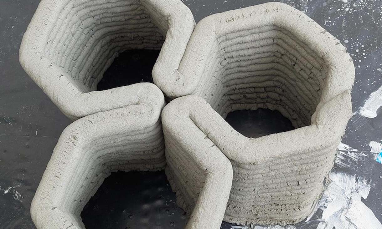 A 3D printed concrete structure created by RMIT Engineering students. @ Jonathan Tran