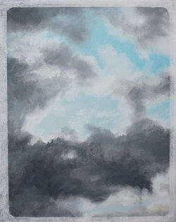 Inner weather II - olie en pastel op doek - 18 x 24 cm - beschikbaar
