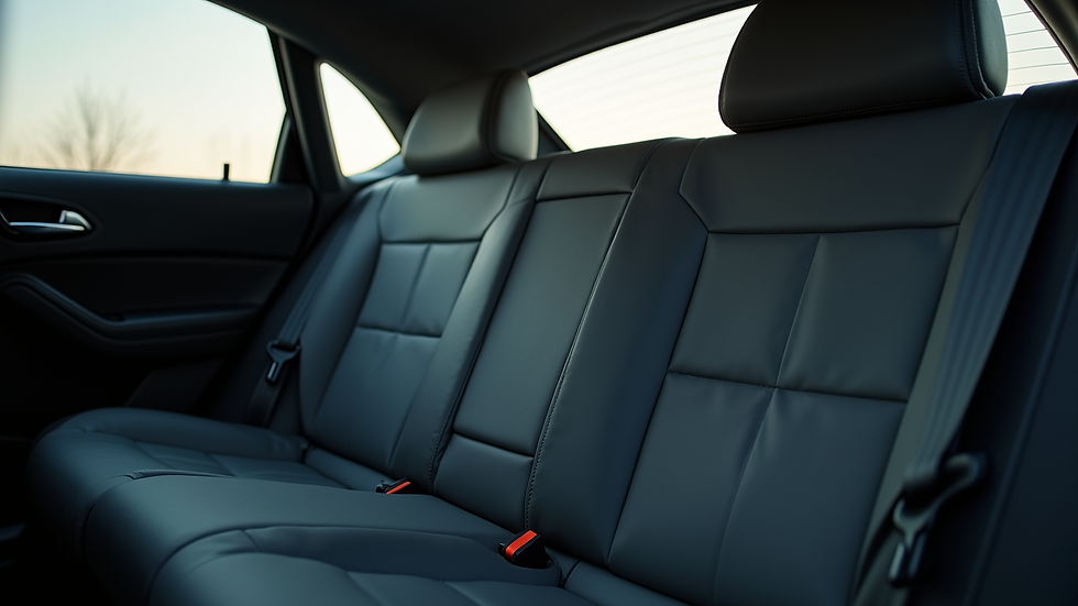 Eye-level view of car seat with installed waterproof cover