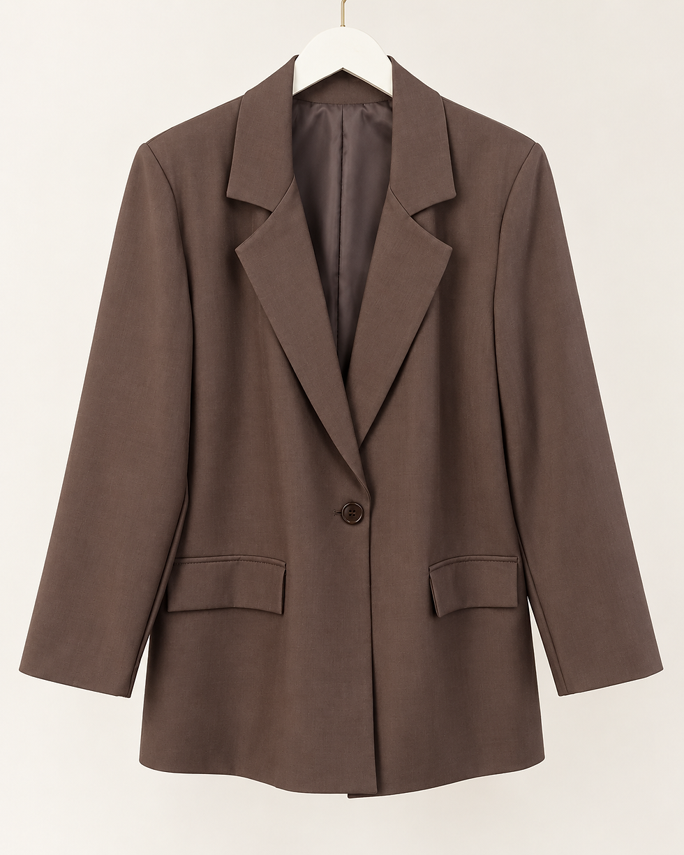 Classic blazer chocolate brown One Size - Bonvie Boutique