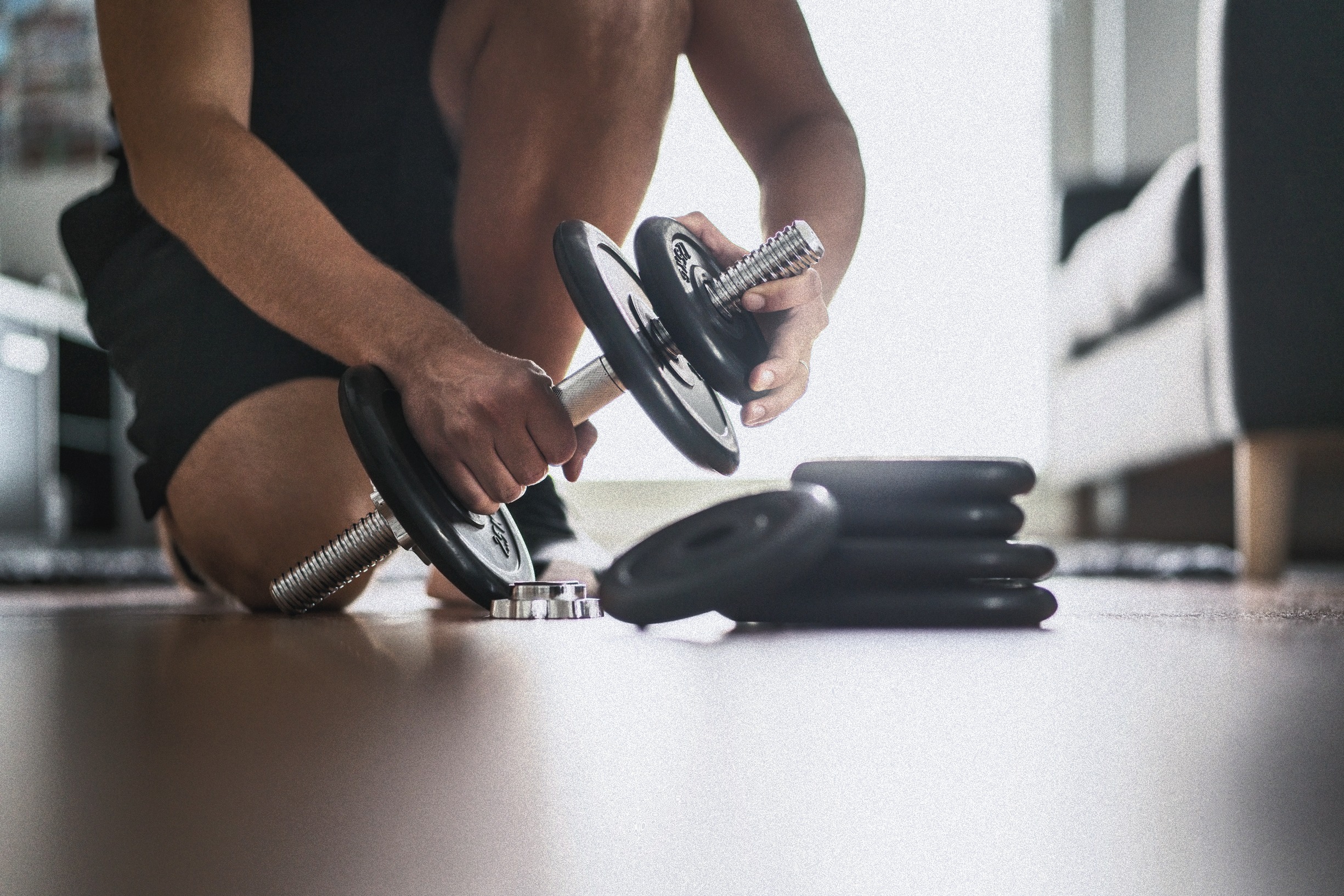 Man getting ready to exercise after TRT and to help with weight loss