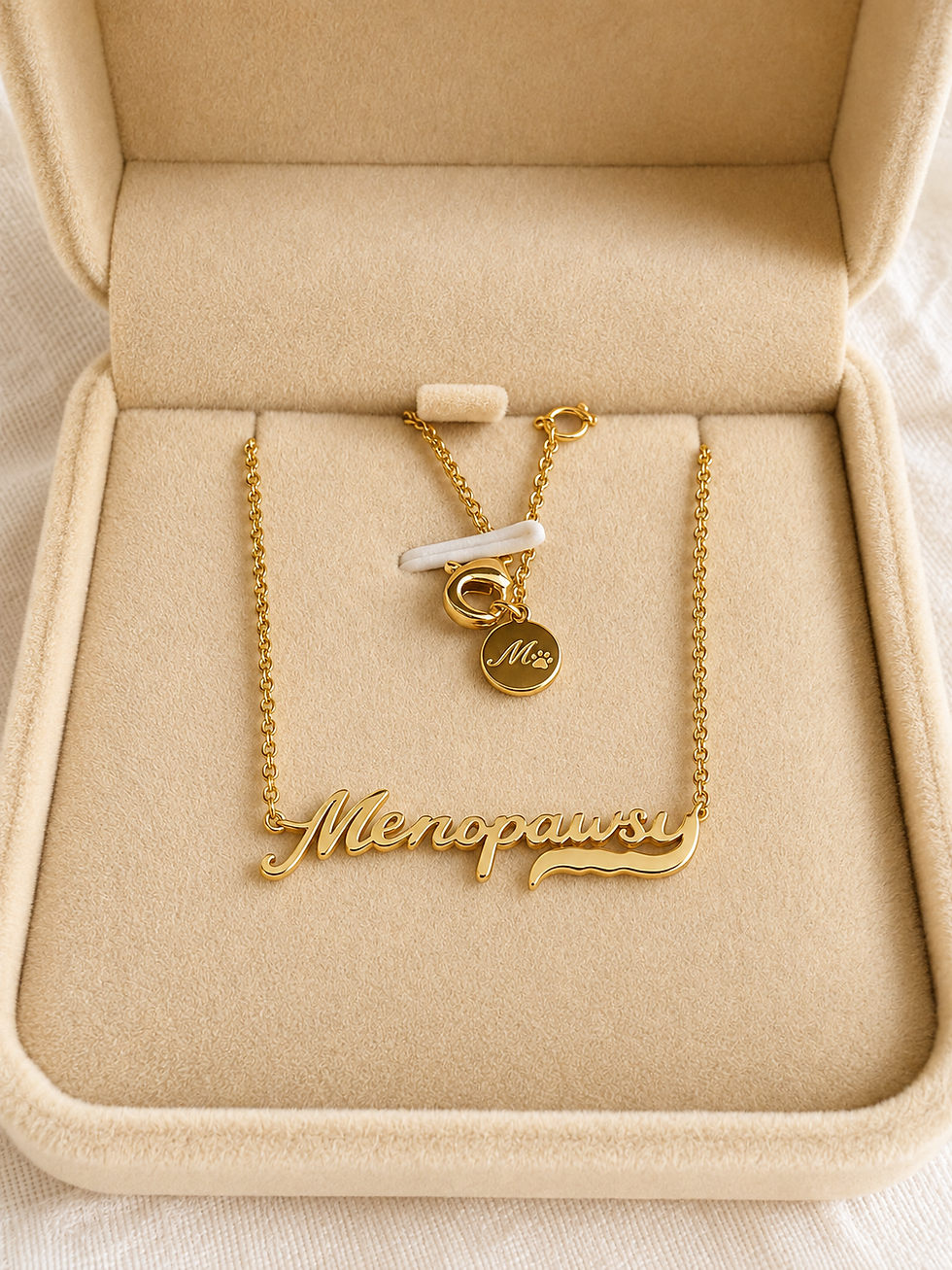 Thumbnail: Menopawsy™ Signature 18k Gold-Plated Necklace