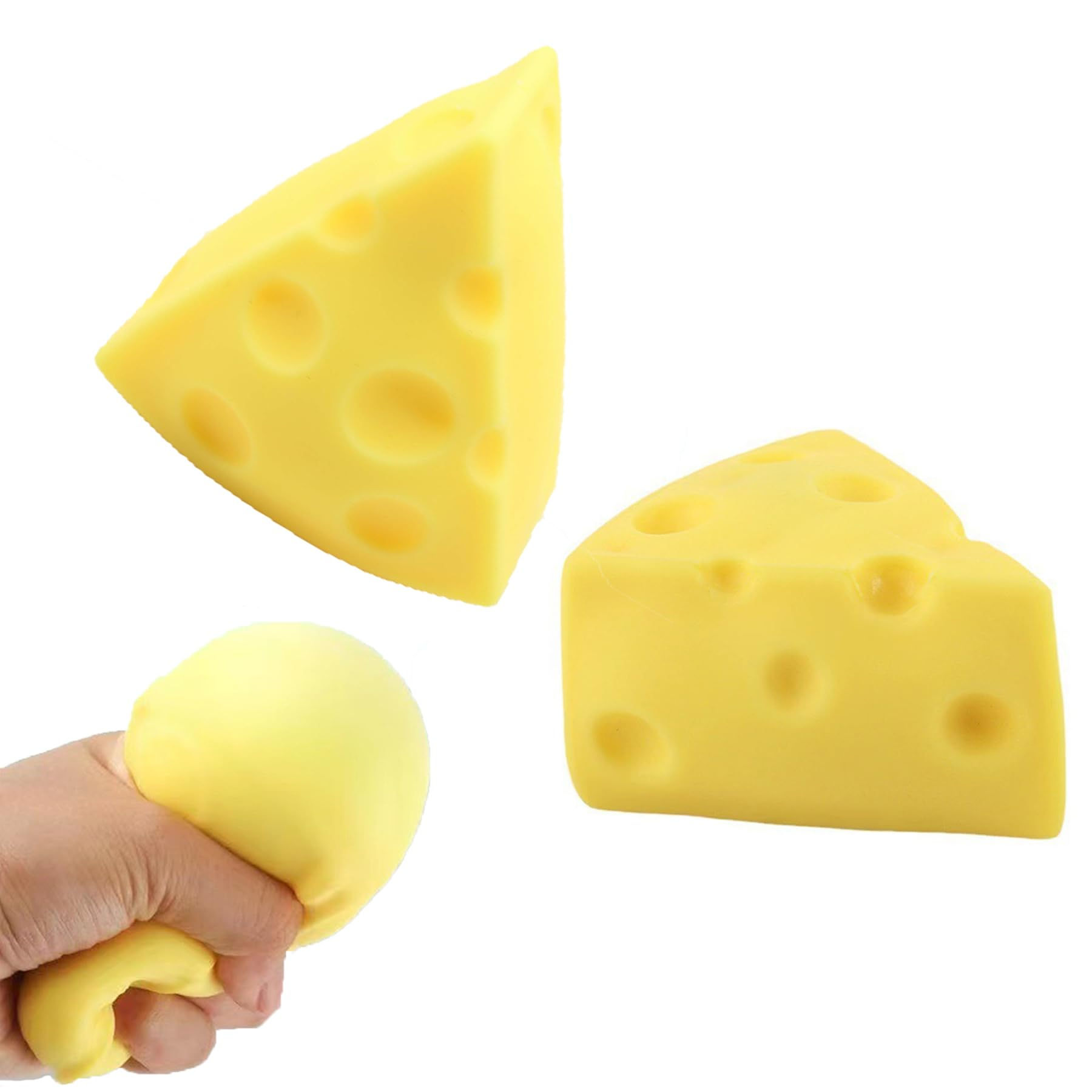 Holgosiu Cheese Squishy Toys Squeeze Cheese Stress Ball Squishy Cheese Fidgets C