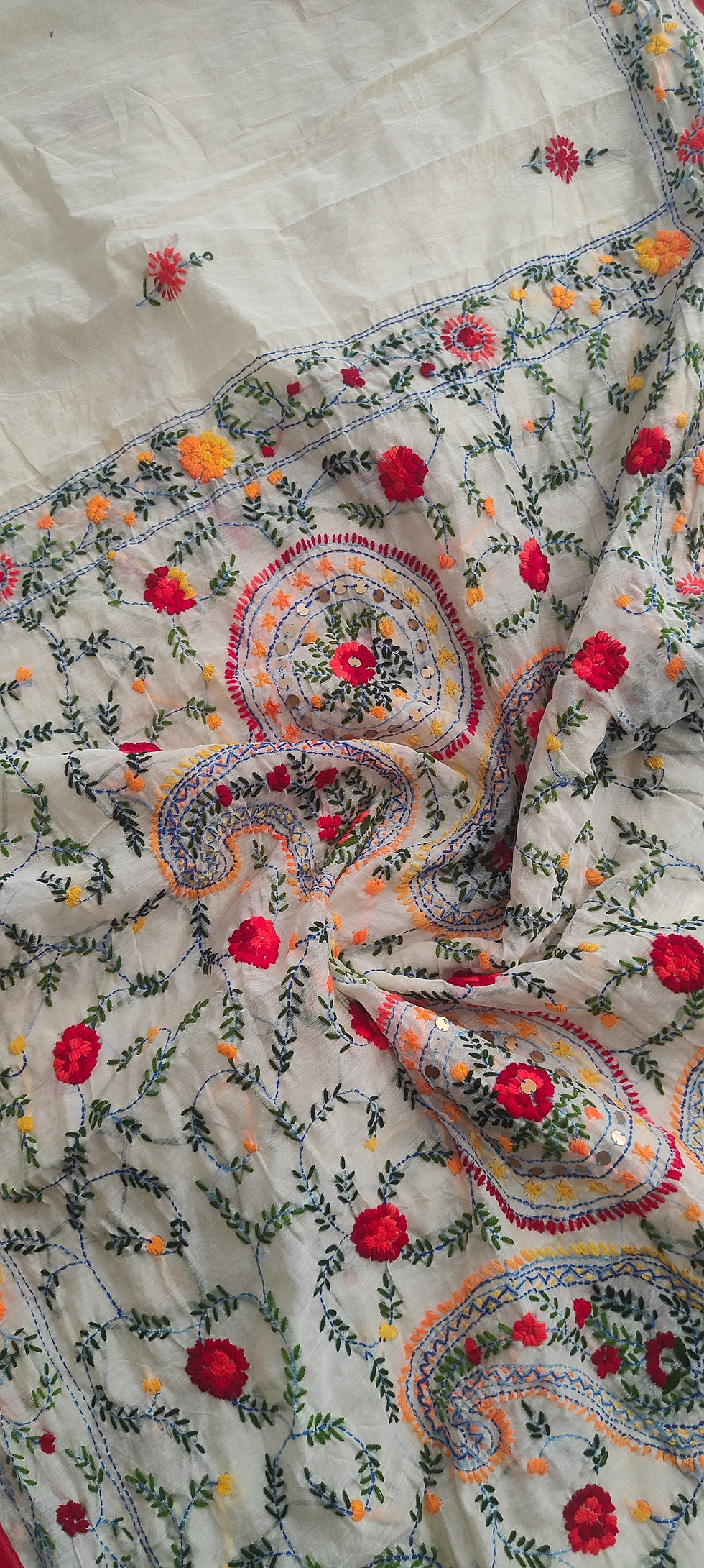 Thumbnail: Phulkari saree