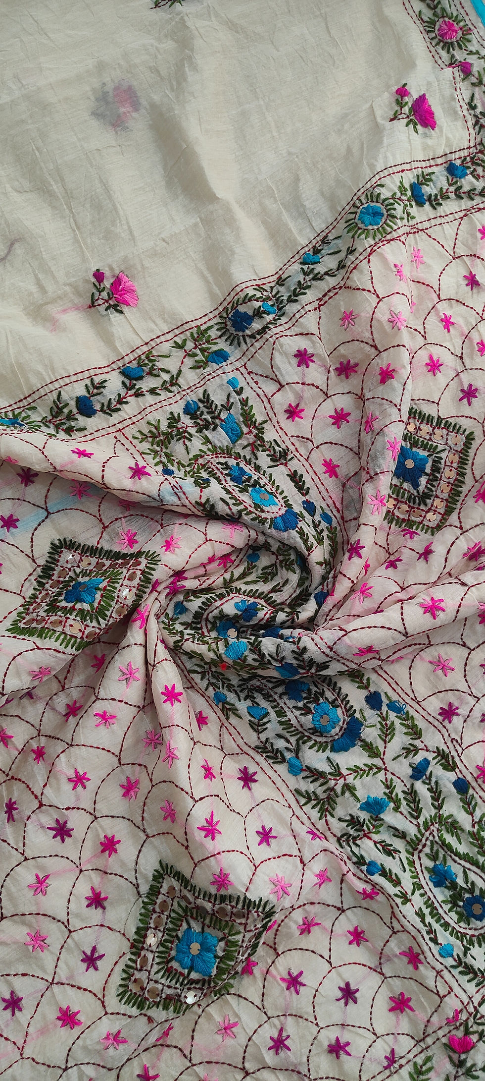 Thumbnail: Phulkari saree