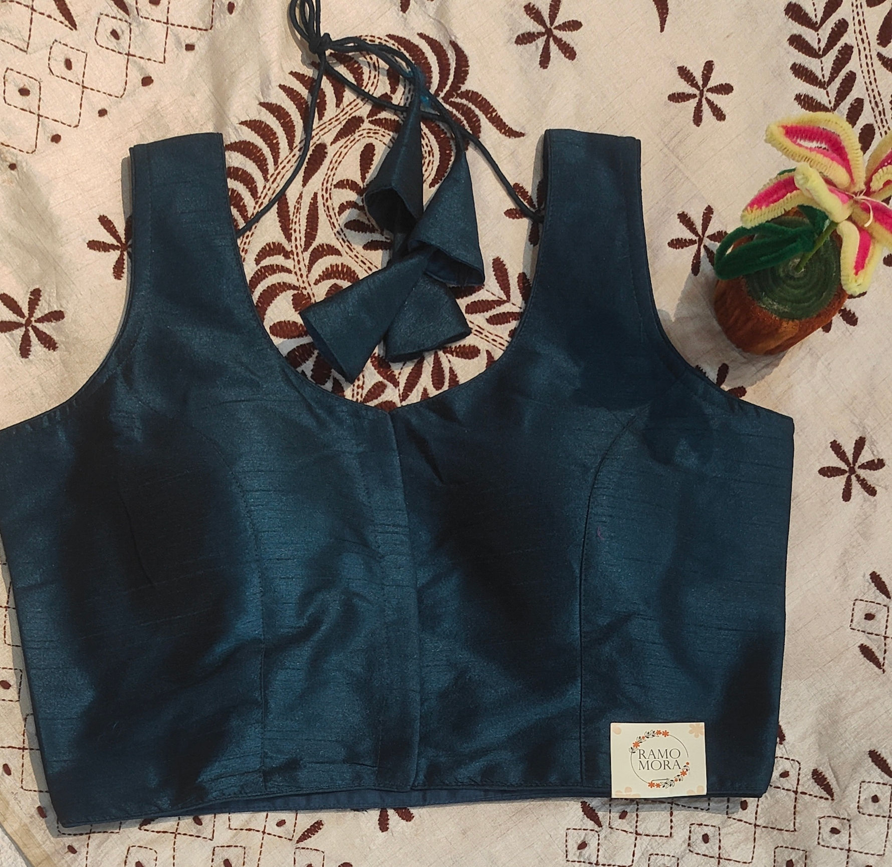 Raw silk blouse