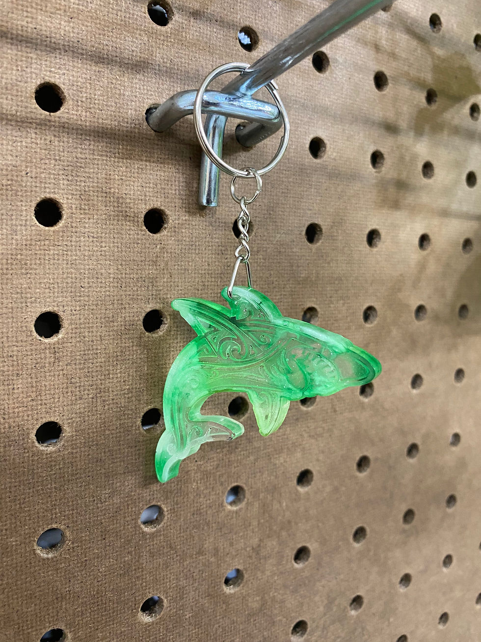 Thumbnail: Green Shark Charm Keychain