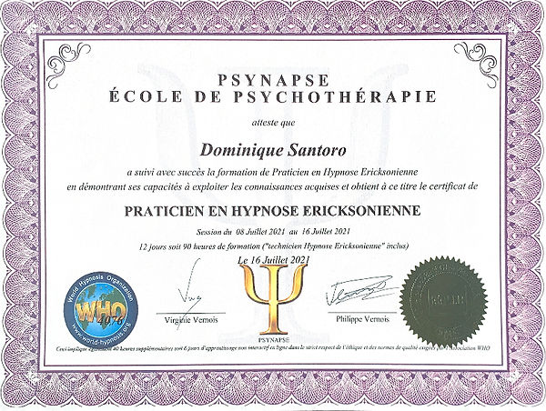 Praticien hypnose Ericksonienne