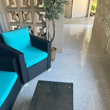 Upgraded patio in Southern California with a Flake Epoxy Coating