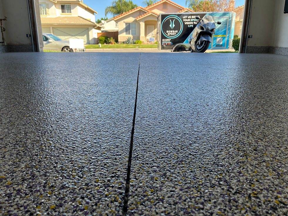 An flake epoxy garage floor in Southern California