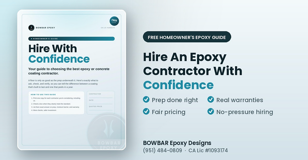 How to Choose the Best Epoxy Contractor: A Free Homeowner's Checklist