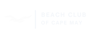 Beach Club of Cape May logo featuring a coastal bird on the left