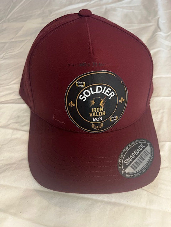 Burgandy Soldier Boy Hat