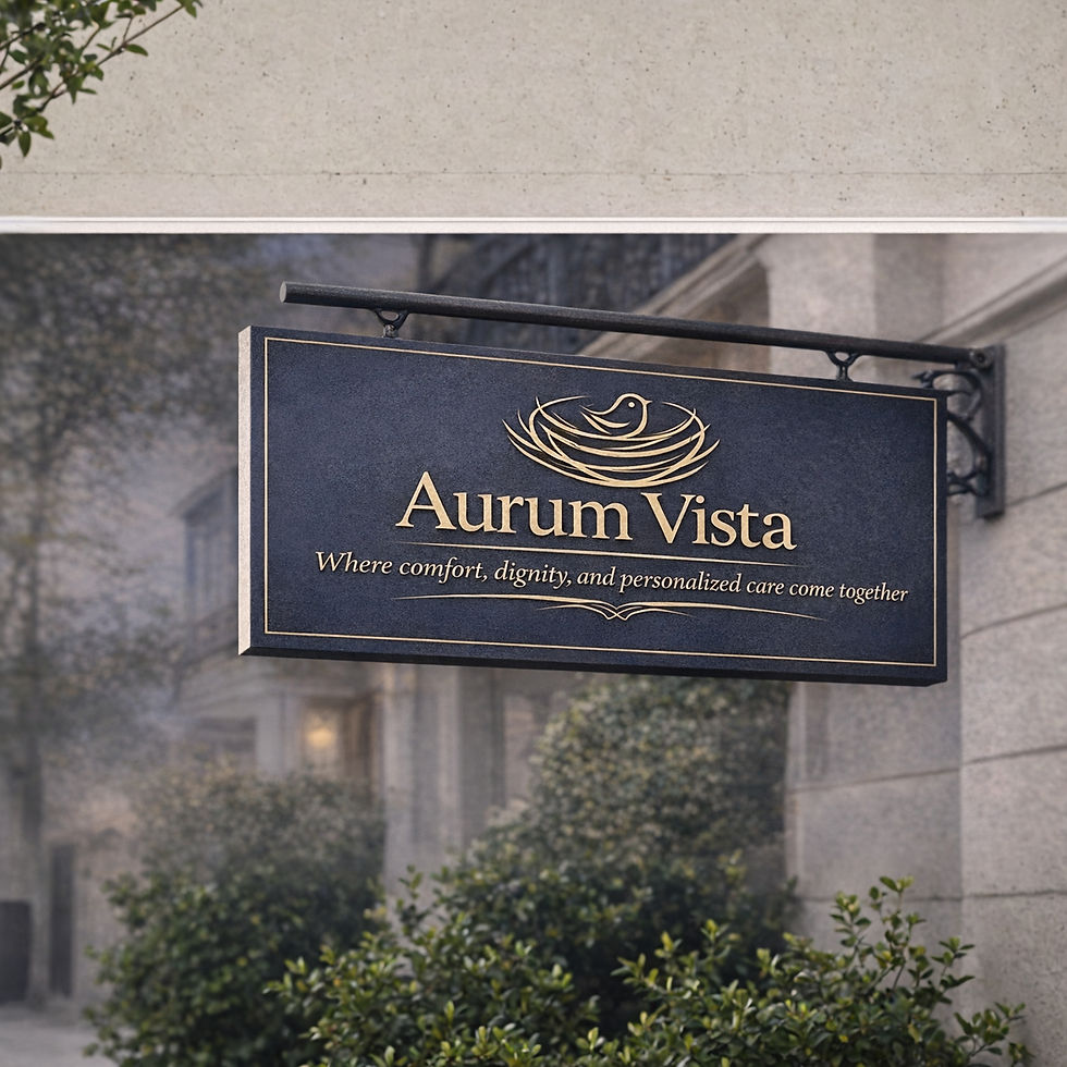Luxury Assisted Living Logo for Aurum Vista in Woodland Hills