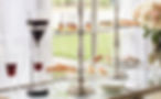 A table set with various foods
