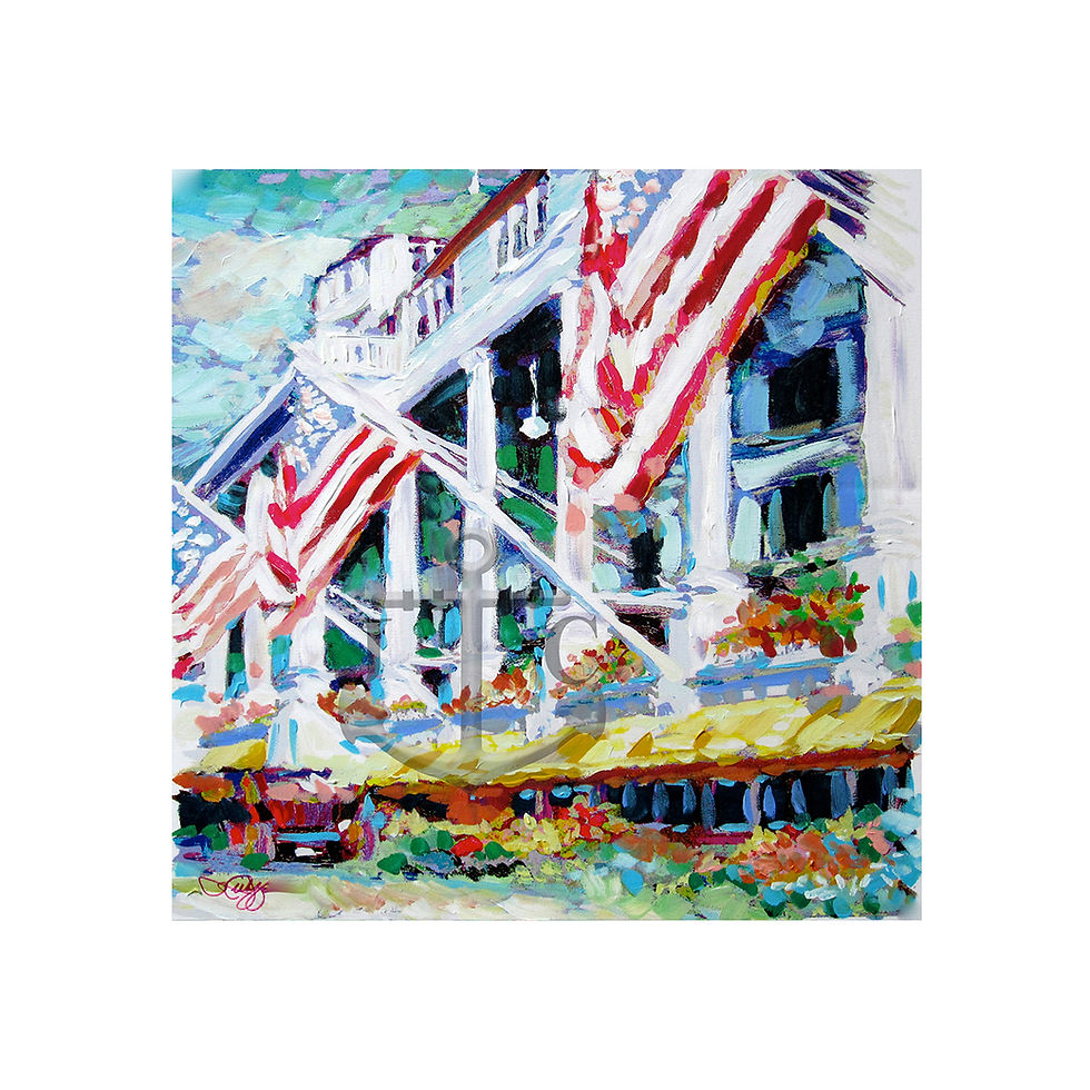 Grand Hotel with Flags Square wm