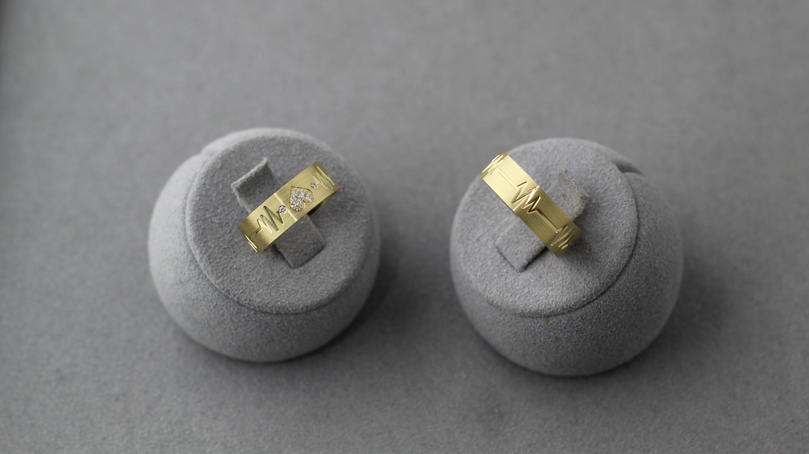 Heart Beat Wedding Band