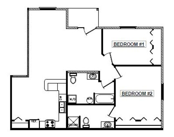 Dell Creek Estates Two Bedroom Level 1