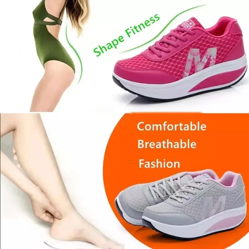 Miniatura: TaoBo Women Platform Casual Shoes Lady Heighten Health Wedges Sneakers