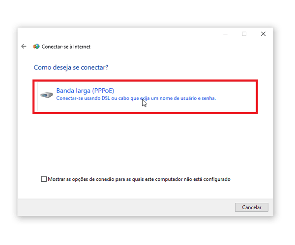 Criando discador no Win10