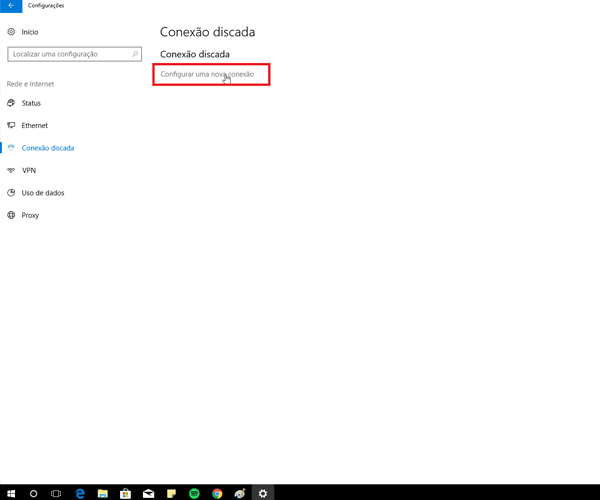 Criando discador no Win10