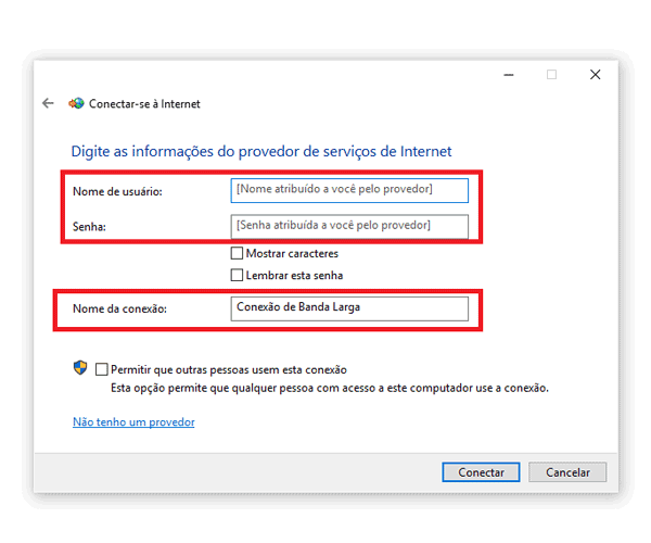 Criando discador no Win10