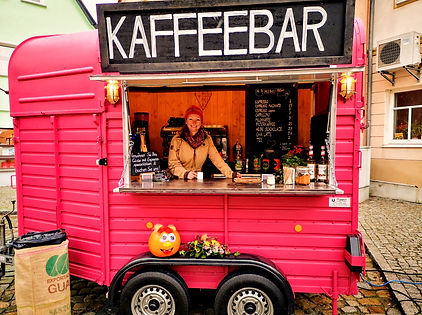 Barista Amore auf einem Wintermarkt