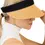 Thumbnail: Black Band Paper Straw Velcro Back Roll-Up Sun Visor