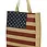 Thumbnail: American Flag Print Burlap Box Tote Beach Bag