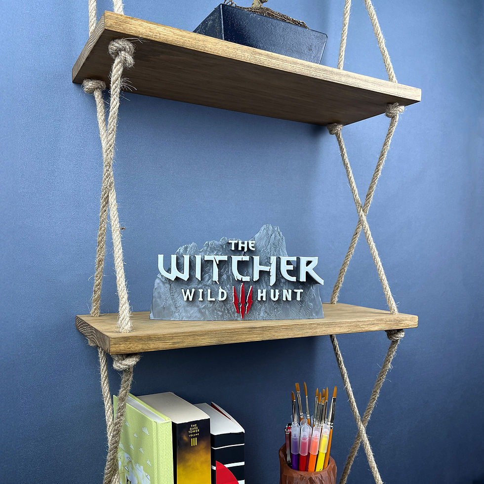 Küçük resim: The Witcher 3: Wild Hunt Gri Beyaz Logo Masaüstü Aksesuar Figür