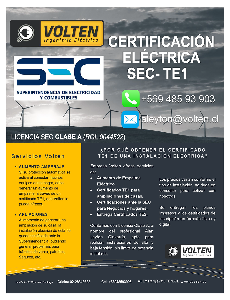 Instalaciones Eléctricas Domiciliarias e industriales Chile TE1 TE2