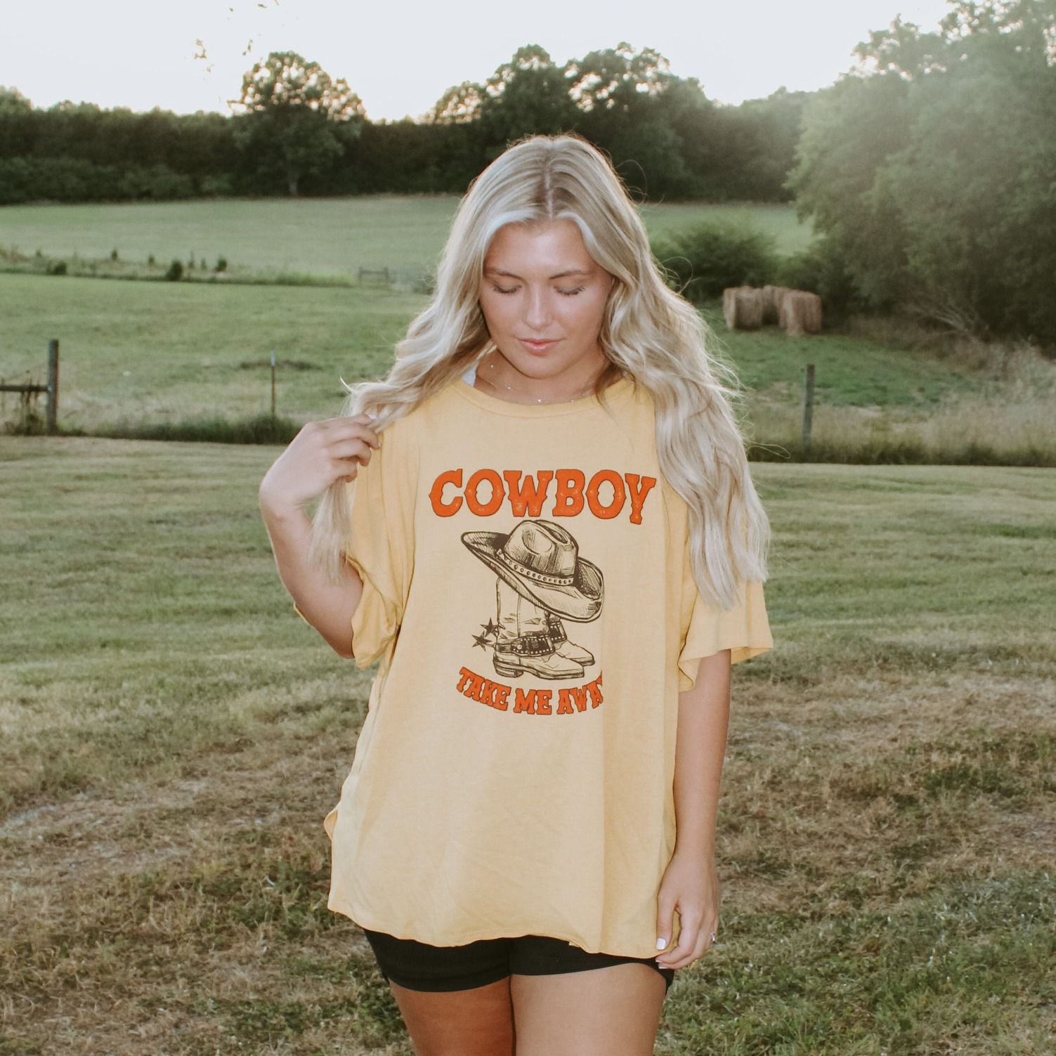 Yellow Cowboy Take Me Away T-shirt