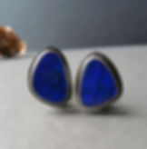 Deep Blue Opal Earring