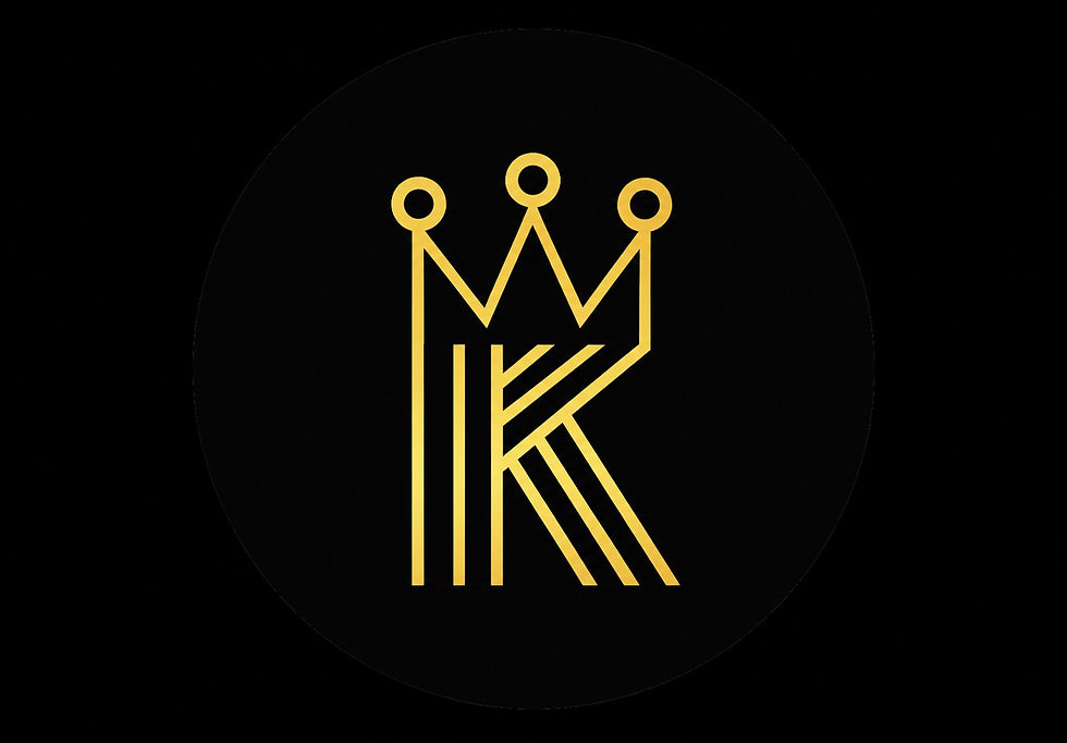 Gold monogram K logo