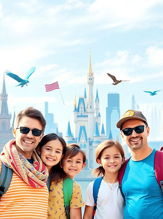 show the image of a family visiting US f