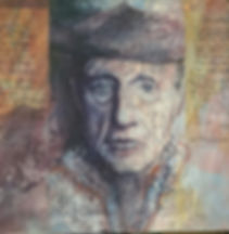 Portrait du peintre Niquille, 2016, 50x50cm, Nicolas Ruffieux