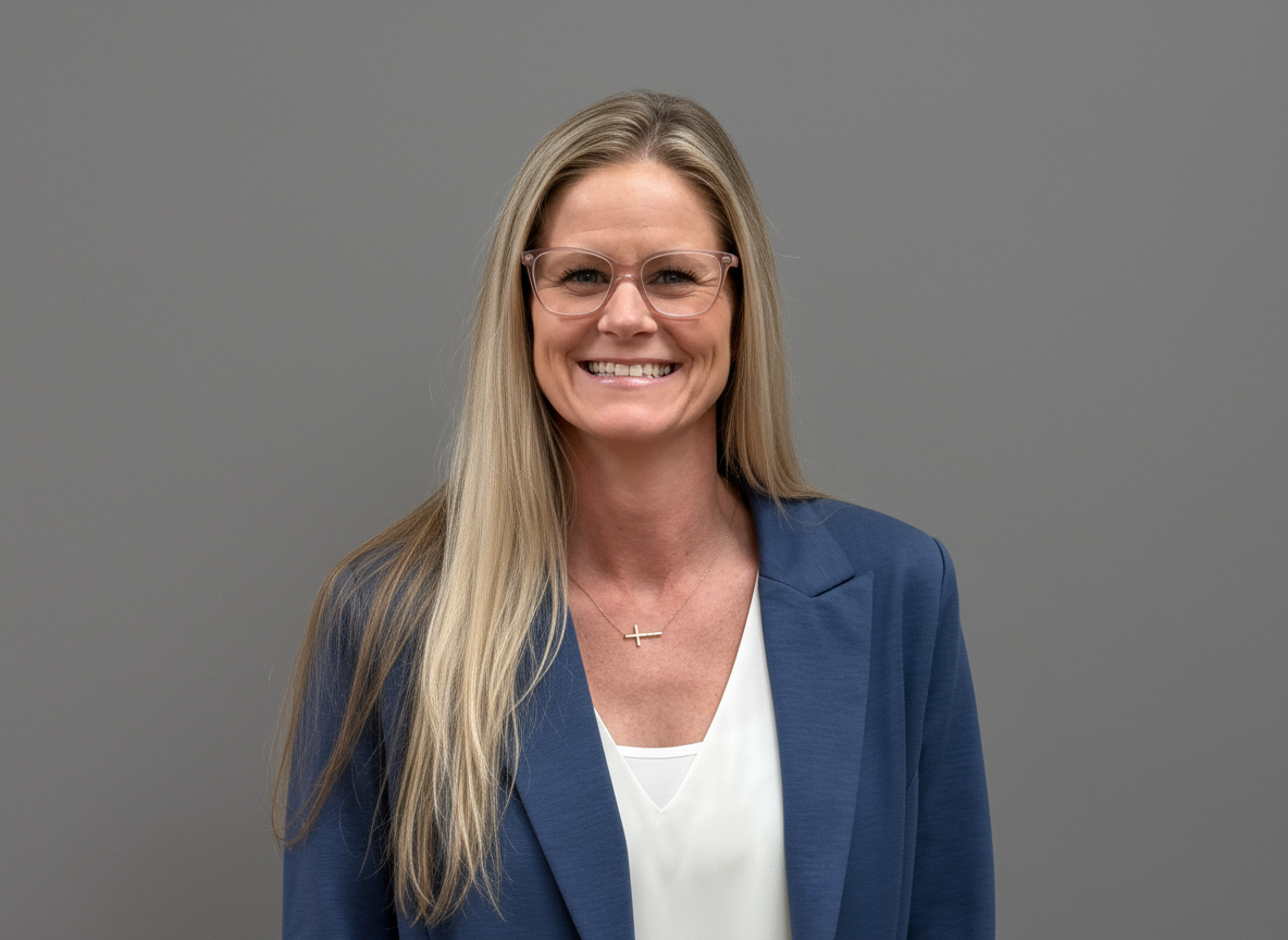 Firefly_Gemini Flash_I want this to be a corporate style headshot with gray background 11