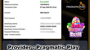 Sugar Rush™ Win RM7,688 | Pragmatic Play Slot Winner at MU33