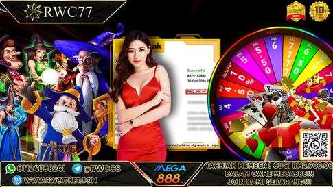 Congratulation ! RWC77 Member BIG CASHOUT RM2,900.00 at MEGA888 !! Join Us To Be The Next WINNER!!!!!