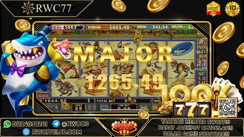 Congratulation ! RWC77 Member Get MAJOR Jackpot in PUSSY888! Good Luck !