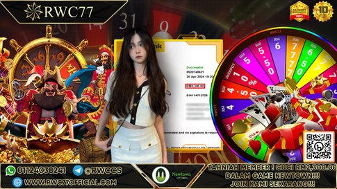 Congratulation ! RWC77 Member BIG CASHOUT RM2,300.00 at NEWTOWN!!! Join Us To Be The Next WINNER!!!!!