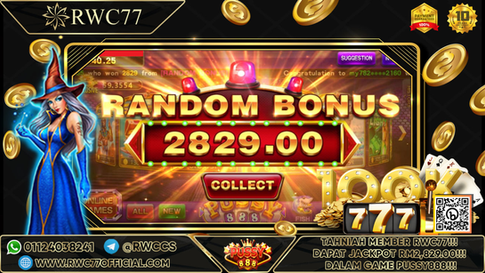 Congratulation ! RWC77 Member Get Random Jackpot in PUSSY888! Good Luck !