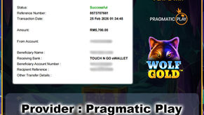 MU33 Malaysia online casino RM5,700 Wolf Gold withdrawal via Maybank DuitNow to Touch ‘n Go eWallet marked successful.