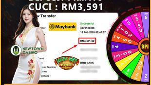 Player wins RM3,591 from RM170 deposit at RWC77 online casino with Maybank withdrawal proof