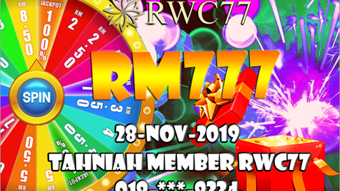 Top up each 50 stand a chance to win Wheel of Fortune worth  RM777,  RM7777 ! !