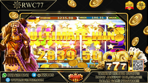 Tahniah ! Member Rwc77 mendapat  RANDOM JACKPOT dalam Game PUSSY888! Nasib Baik!