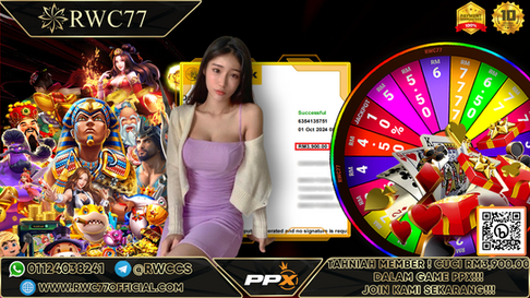 Congratulation ! RWC77 Member BIG CASHOUT RM3,900.00 at PPX !!! Join Us To Be The Next WINNER!!!!!