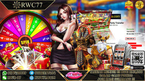 Tahniah ! Member Rwc77 cuci besar RM3,000 dalam Game 918KISS! NASIB BAIK!