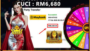 Player wins RM6,680 from RM550 deposit at RWC77 online casino with successful Maybank transfer payout